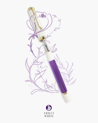 德國 Pelikan 百利金 M600 Violet-White 14K金 紫條鋼筆